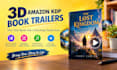 create 3d amazon KDP book trailers with animated covers music and visual effects