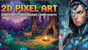 create custom 2d pixel art and game sprites