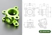 2d technical drawings, mechanical drawings and product designs for production