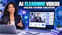 create ai elearning course video,training video, online course content ai avatar