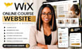 create wix online course website, membership and booking