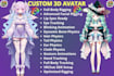 do anime vtuber setup, obs studio scenes, animaze, face tracking, overlays, vrm