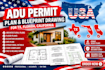 design adu permit plans and blueprint drawings for tx, fl, ca