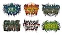 create a dark sludge metal band logo