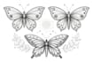 create fine line butterfly tattoo designs