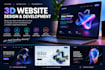 design interactive 3d website using spline and framer,3d website animation