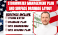 design  a grading plan, drainages plan and civi site plan