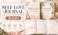 create 30 days self love, self care, gratitude journal printable workbook