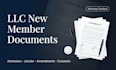 draft llc member admission documents and admission agreements