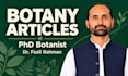 write botany and plant science articles and blog posts