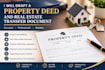 draft a property deed and real estate transfer document