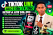 setup live auction studio and live selling for tiktok shop