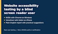 test your website accessibility as a blind screen reader user