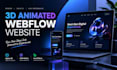 create 3d animated webflow website with spline, gsap, webgl and scroll animation