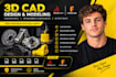design custom 3d printable parts mechanical components and replacement cad model