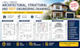 draw and stamp permit ready architectural structural and mep engineering drawing