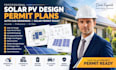 design solar pv permit plans autocad solar permit drawings