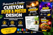 design custom event flyer, church flyer, event poster and sales flyer design