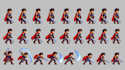 pixel art sprite sheet animation pixel art character animation game art