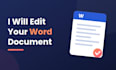 edit your word document to the best taste
