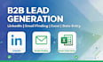 do b2b lead generation, data entry and excel data entry