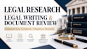 provide legal research, contract drafting, and document review