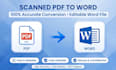 convert scanned PDF to editable word document