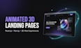 create an animated 3d landing page using react