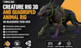 rig 3d creature, animals, quadrupeds and fix custom character rigs
