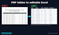 convert PDF tables to editable excel or google sheets
