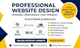 redeign squarespace, printful, shopify, wix, squarespace online website redesign