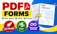 make editable, writable, fillable and redesign PDF forms within 2 hrs