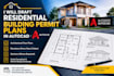 draft residential building permit plans in autocad