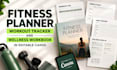 do canva design for fitness planner, workout tracker, wellness workbook design