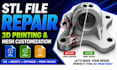 repair stl file 3d printing mesh custom