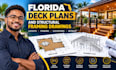 prepare florida deck plans and structural framing drawing layouts