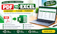 convert PDF to excel, clean data and format spreadsheets
