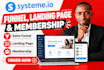 design systemeio funnel, systeme io course landing page, systemeio membership
