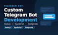 develop a custom telegram bot and node js backend with postgresql