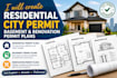 create residential city permit, basement and renovation permit
