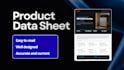 design your spec sheet and technical data sheet