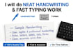do fast typing and handwriting work for assignment