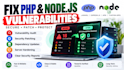 fix PHP and nodejs security vulnerabilities and secure your webapp
