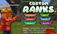 design custom minecraft ranks, prefixes and chat tags