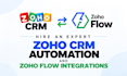 set up zoho crm automation and zoho flow integrations