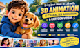 create 3d pixar style ai character animation and 3d
