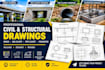 design bridge, box culvert, pipe culvert and foundation drawings
