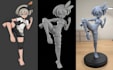 turn 2d art sketch photo image to realistic 3d model stl ready for 3d printing
