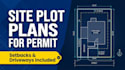 draw a site plot plan with setbacks for city permit