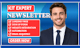 be your convertkit or kit expert, design convertkit newsletter or email template